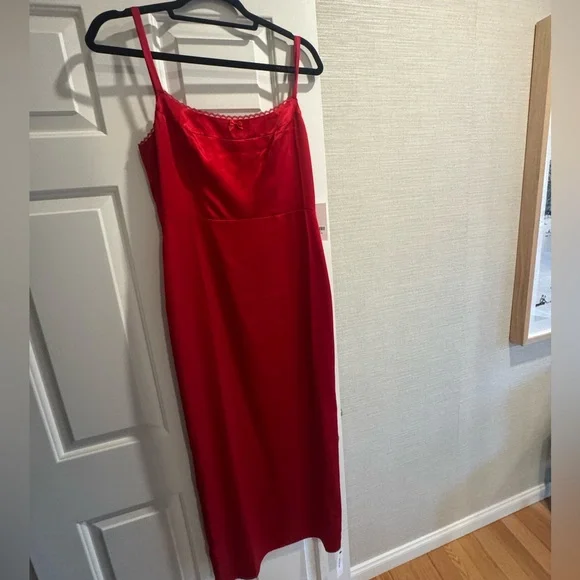 Reformation Red Silk Midi Dress NEW WITH TAGS Dresses